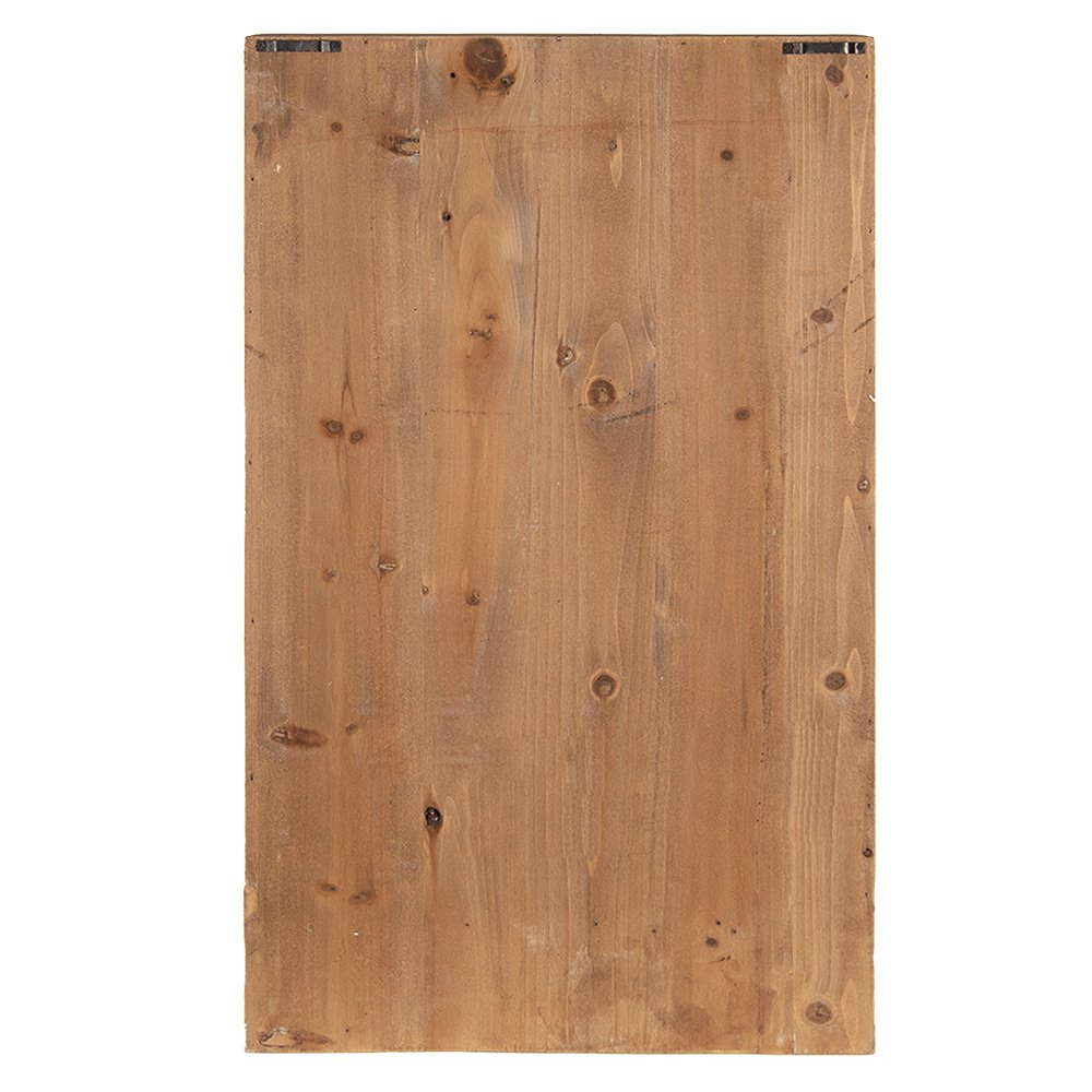 Wandrek 71 cm hout metaal bruin zwart