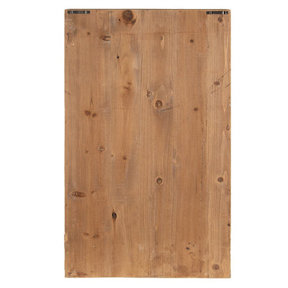 Wandrek 71 cm hout metaal bruin zwart