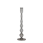 Kandelaar 33 cm glas donkergrijs
