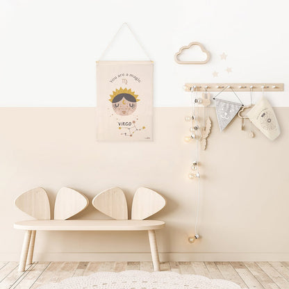 LITTLE VIRGIN children's wall art Virgo zodiac sign