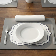 Onderplaat wit blauw 44x29 cm polyester