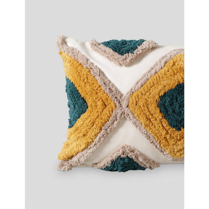 Kussen 30x50 cm katoen franjes