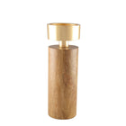 Kandelaar hout metaal 23 cm