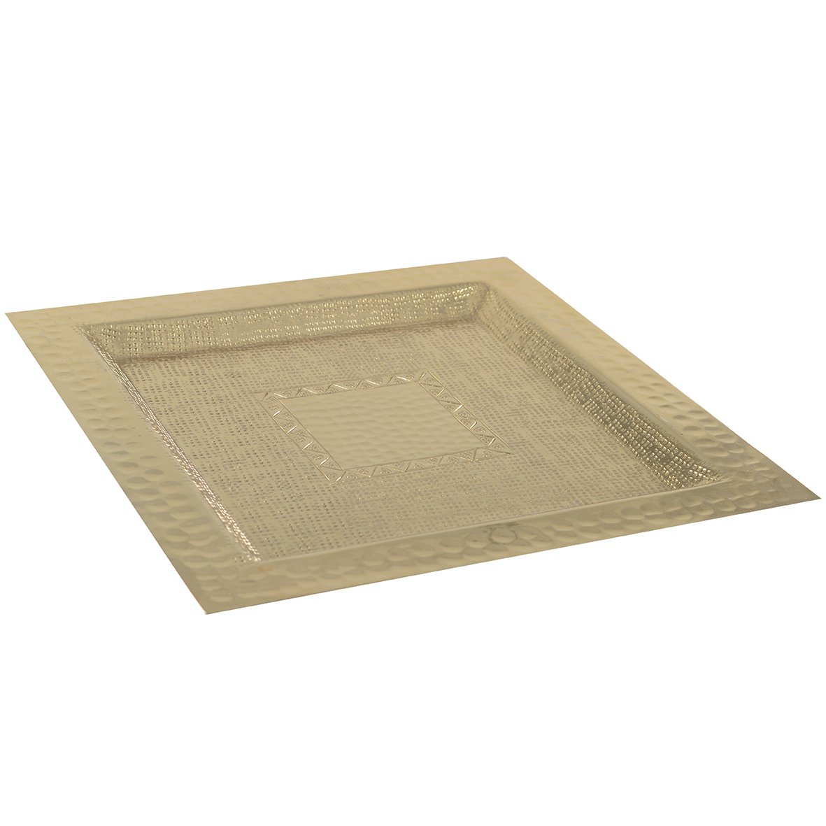 Lade 28x28x1 cm metaal goud