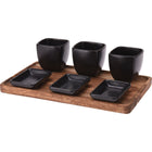 Excellent Houseware Serving Board with 6 Tapas Bowls