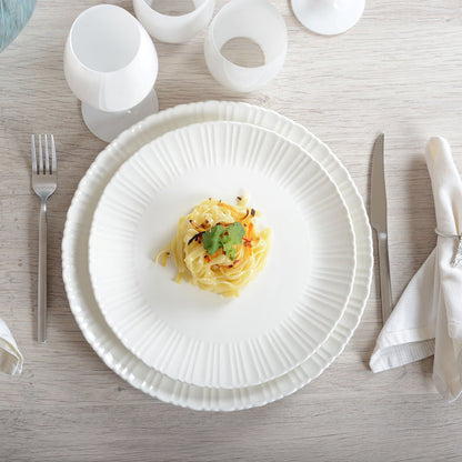 White Flora Flat Plate 26.6x26.6x2cm