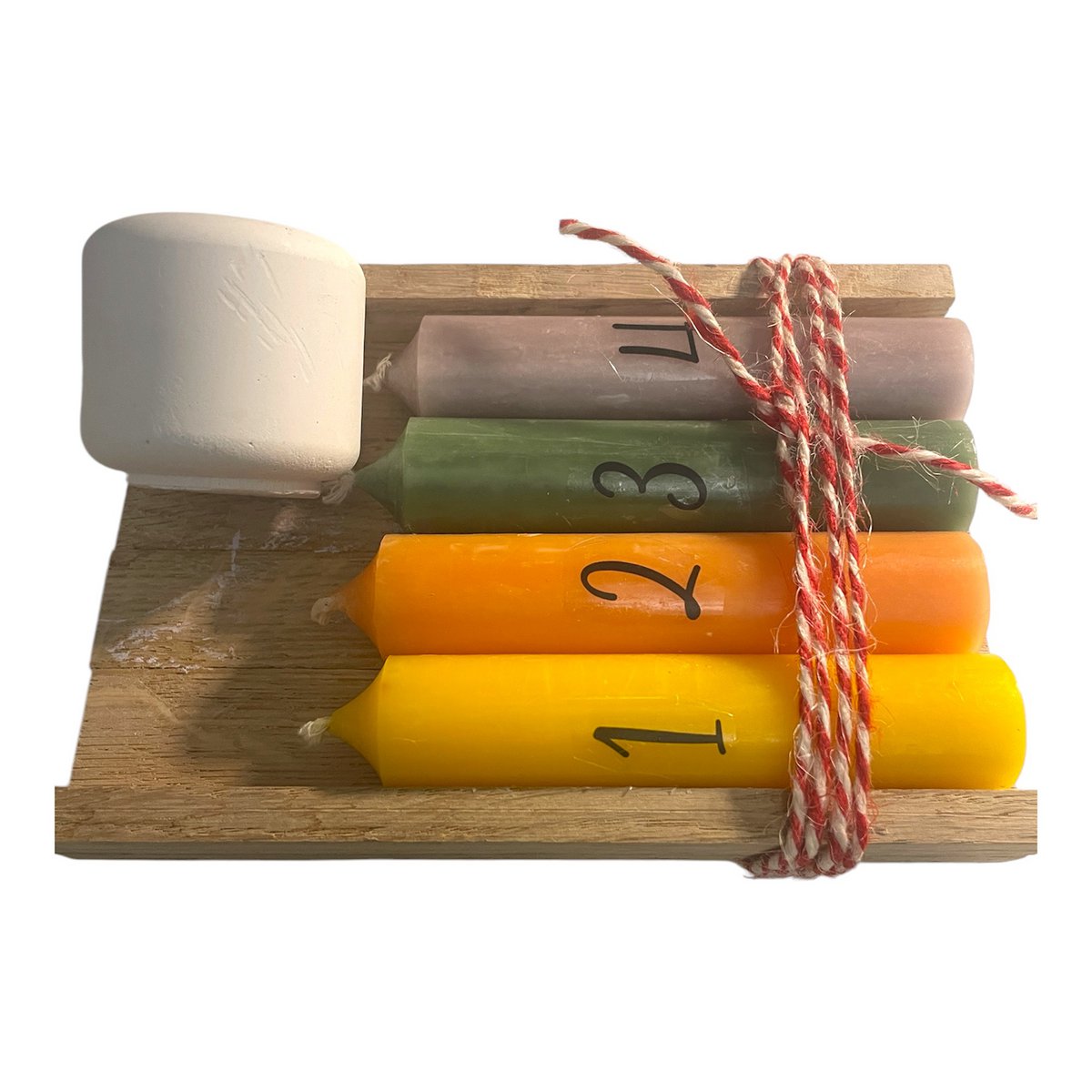 Adventskaarsenset 4x taperkaarsen 16 cm