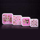 Snackdoosjes set van 4 roze wit