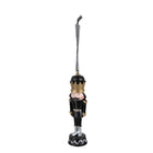 Notenkraker kerstdecoratie 12 cm zwart kunststof