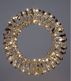 Lighted Wreath - Gold - 30 Cm - 50 Led