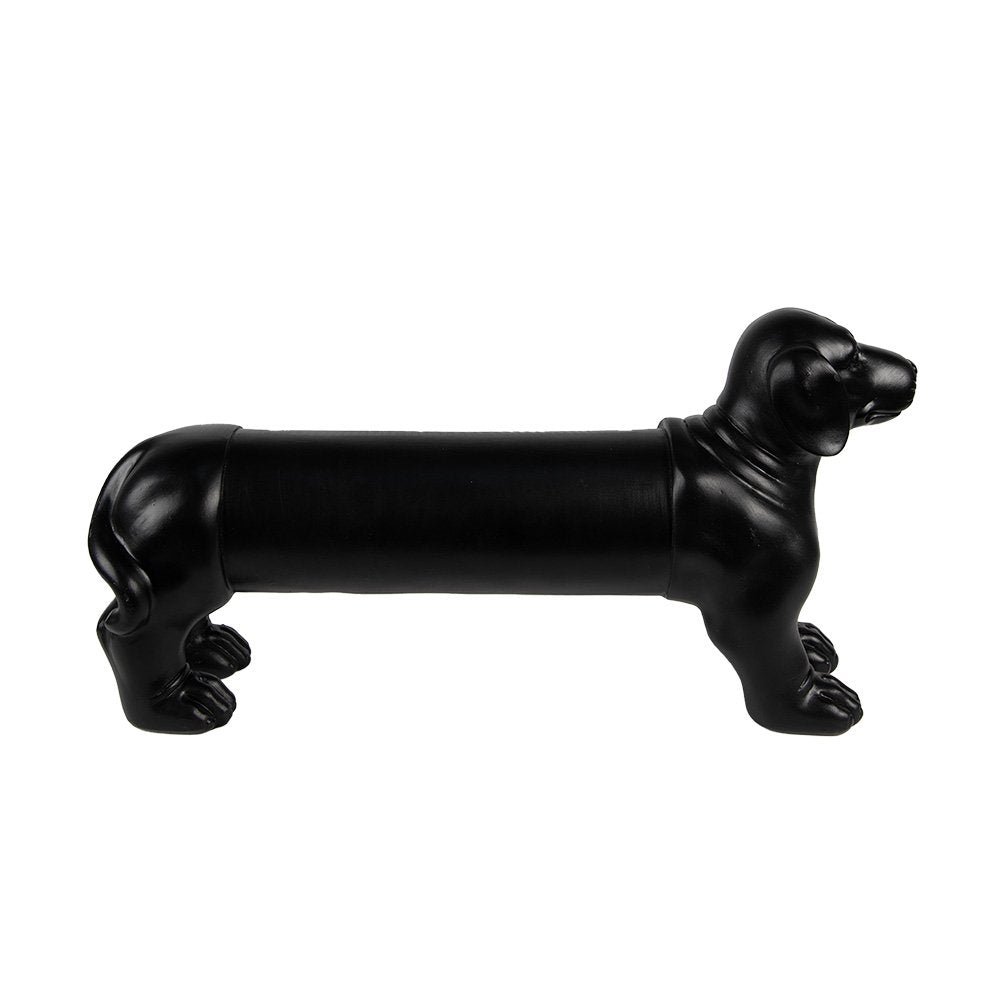 Aftelkalender hond 31x8x15 cm zwart polyresin