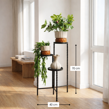 Plantenstandaard 70 cm zwart ijzer