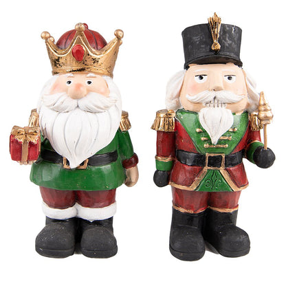 Beeld Notenkraker 21 cm Rood Groen Kunststof Kerstdecoratie