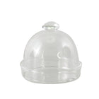 Glazen schaal rond transparant 5.5x5.5x6.5 cm