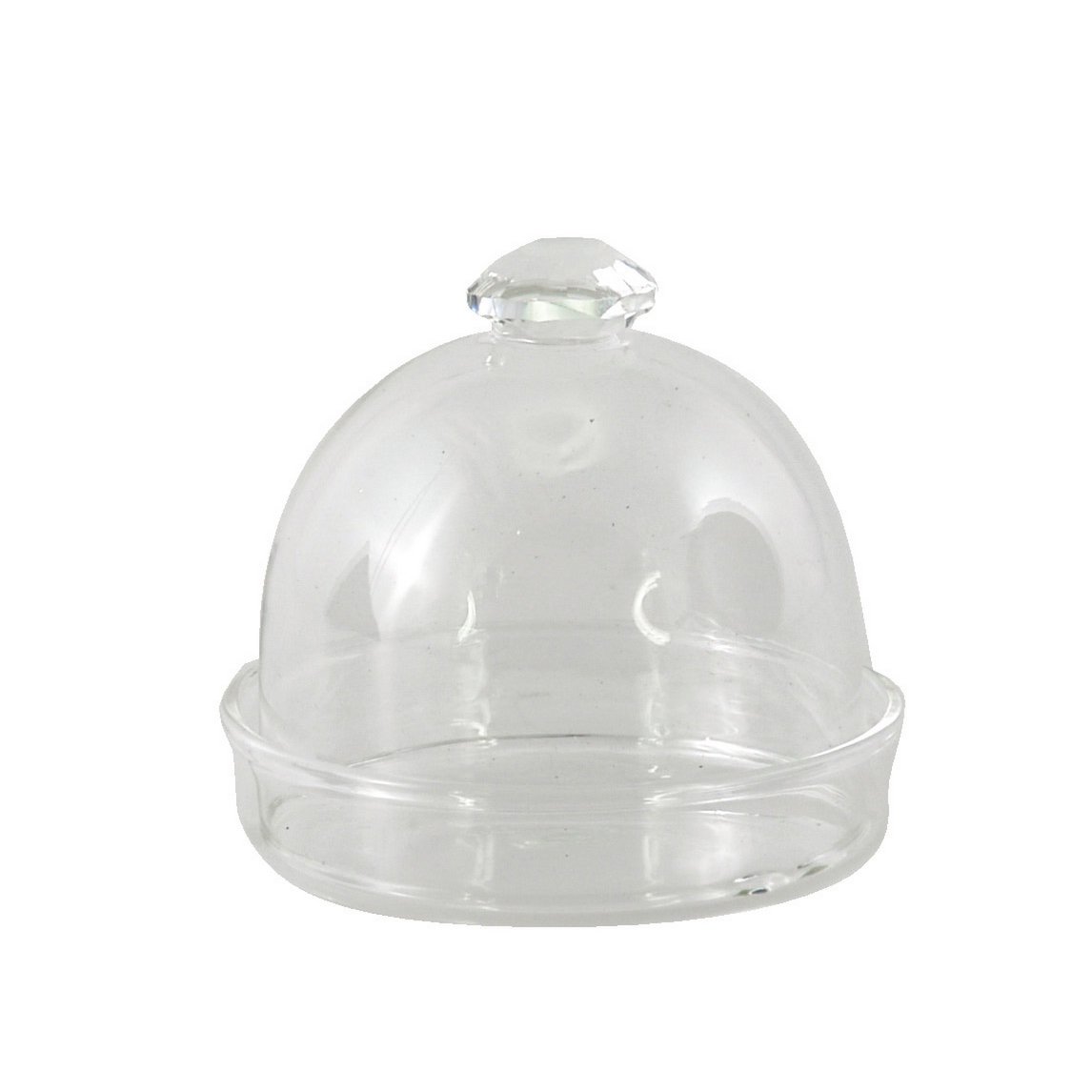 Glazen schaal rond transparant 5.5x5.5x6.5 cm