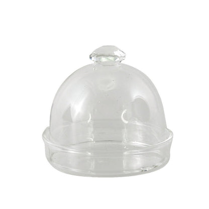 Glazen schaal rond transparant 5.5x5.5x6.5 cm