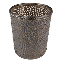 Theelichthouder Ø 9x10 cm grijs glas