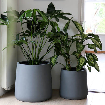 Plantenpot Portland Ø42x40cm grijs polyester