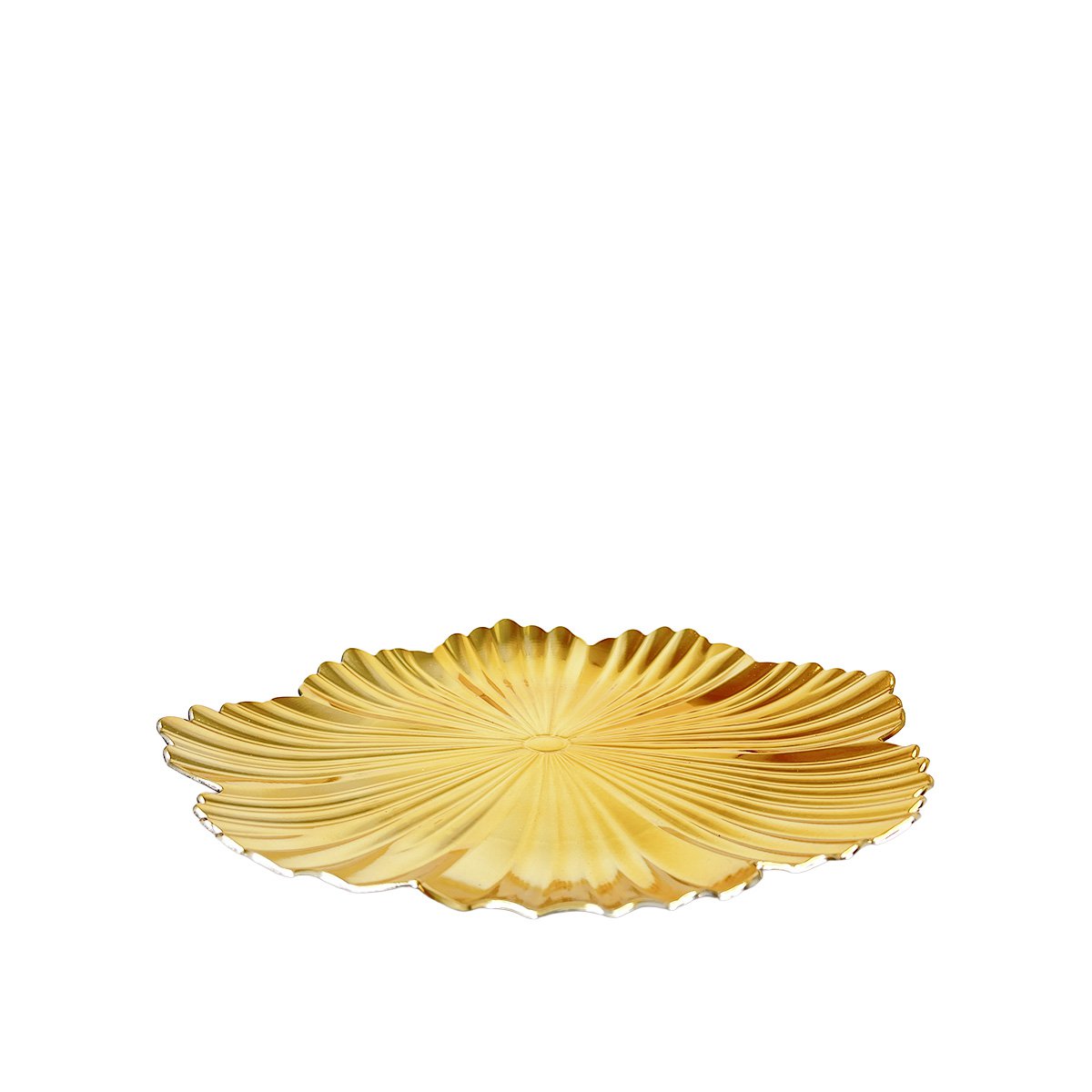 Onderzetter bloemvorm goud 33x33x2 cm