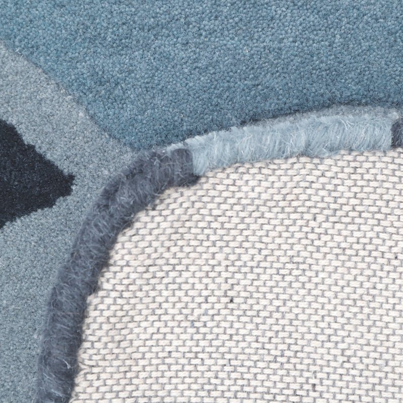 Kindertapijt tijger 65x125 cm wol blauw
