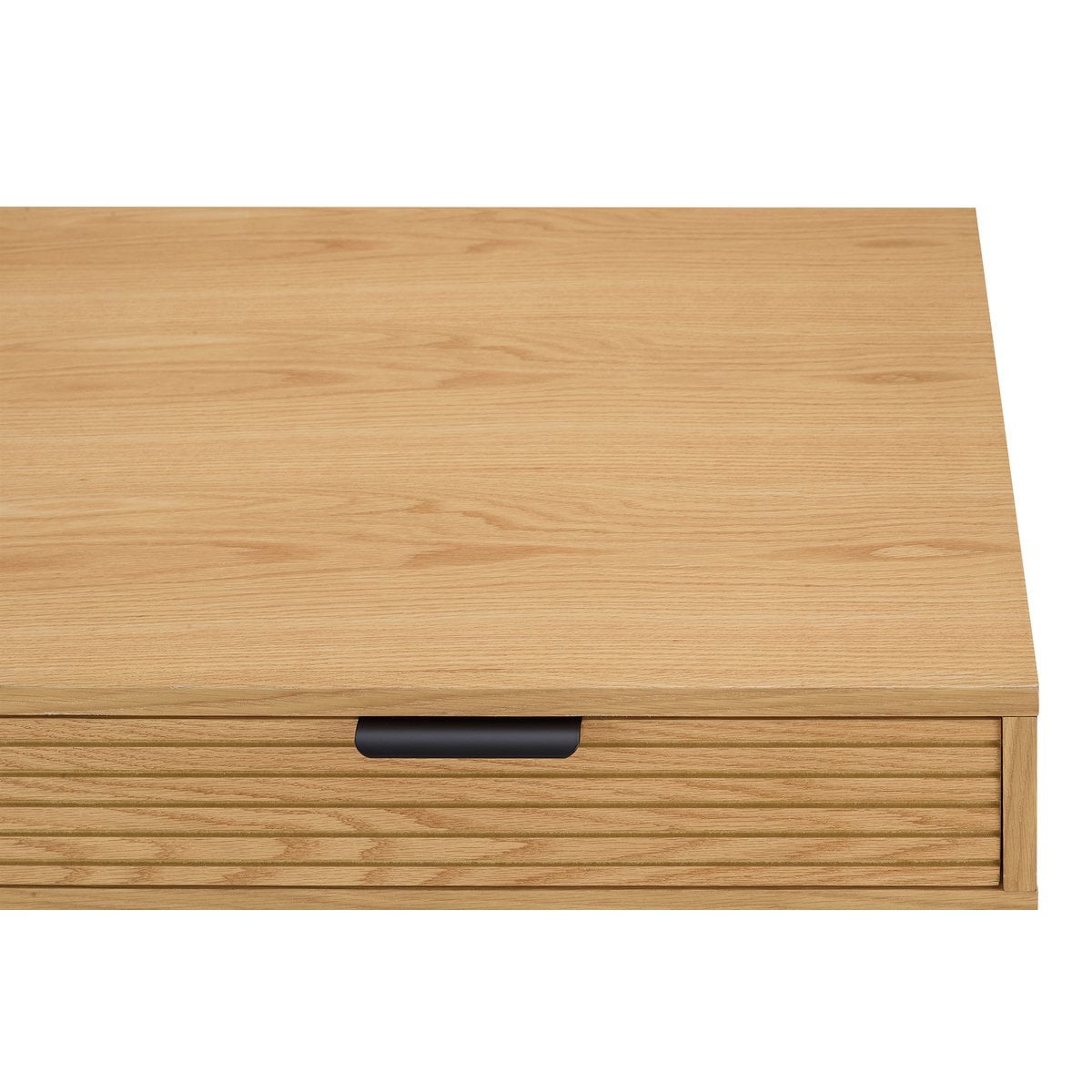 Bureau 120x60x75 cm eikenfineer zwart metaal