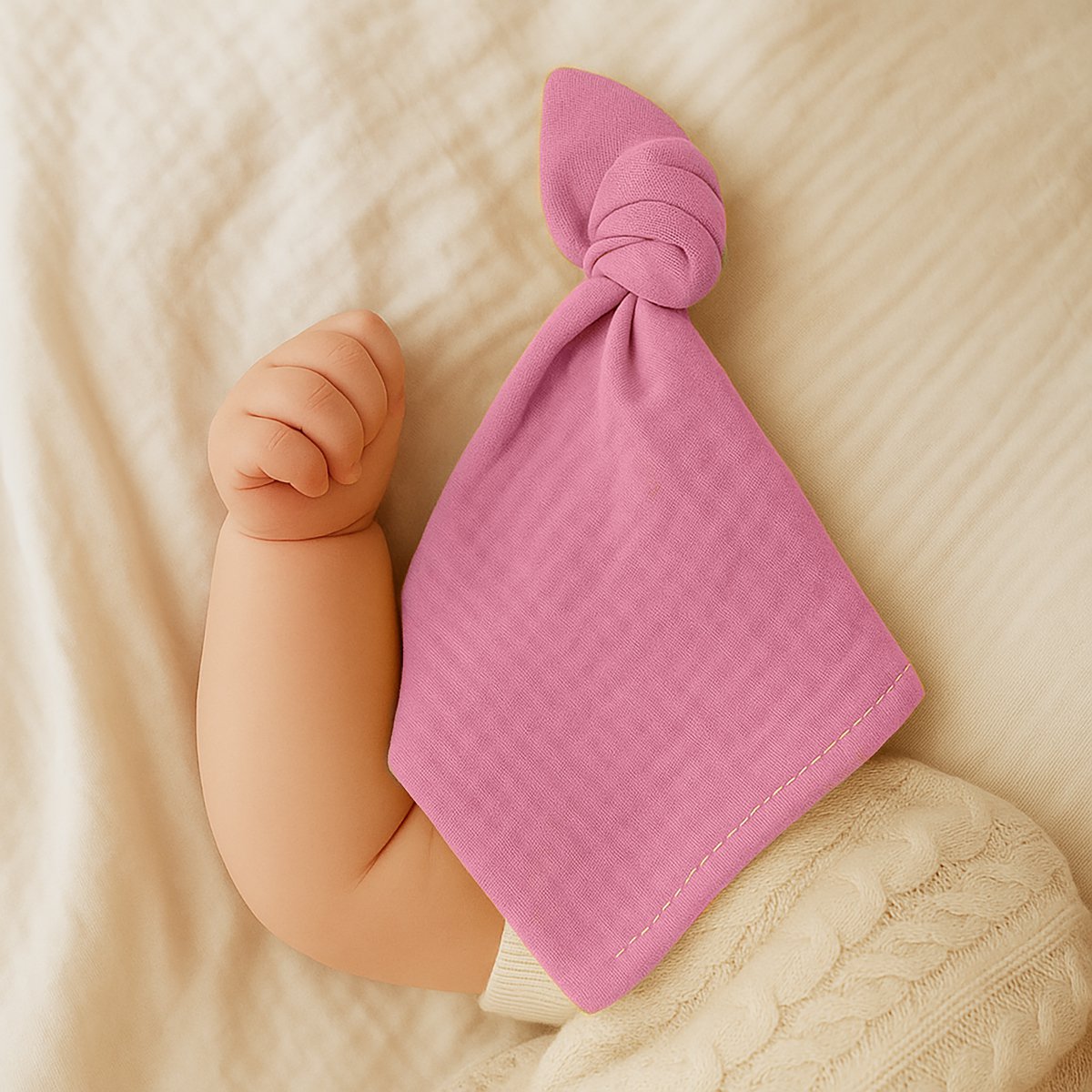 Organic Cotton Swaddling Cloths Pink