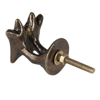 Meubelknop 4x4 cm bruin ijzer