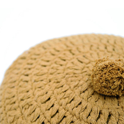 LENKA MOSTERD crocheted round cushion