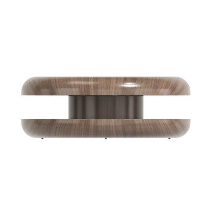 Salontafel Ø 90 cm roterend walnootfineer