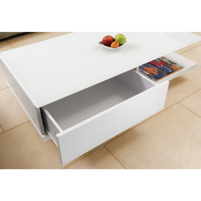Salontafel 120x60x36 cm hoogglans wit