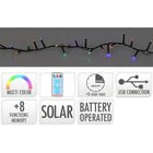 Solar LED Lighting - 21.5 Meters - 480 LED - Multicolor - USB Rechargeable - Remote Control