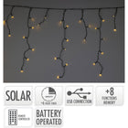 Solar Icicle Lights 780Cm - 240 LED - USB Rechargeable - Remote Control
