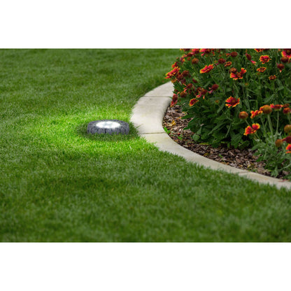 Solar grondspots 3 stuks 14 cm grijs