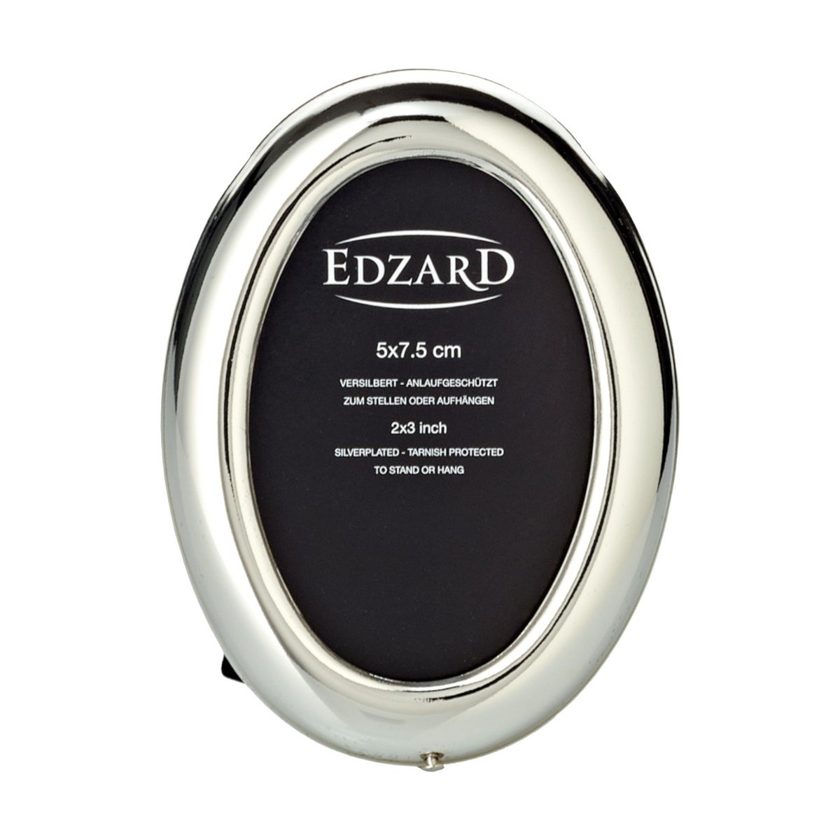 Fotorahmen ovaal 5x7,5 cm zilver 2 stuks