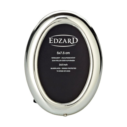 Fotorahmen ovaal 5x7,5 cm zilver 2 stuks
