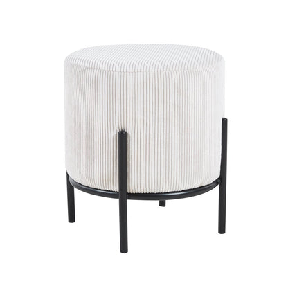 Kruk Ø35x38 cm beige koordoptiek