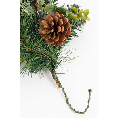 Kerstguirlande 180 cm groen rood met dennenappels