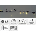 Solar LED Lighting - 10.5 Meters - 240 LEDs - USB Rechargeable - Remote Control