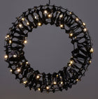Lit Wreath - Black - 30 Cm - 50 Led