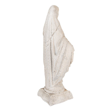 Decoratiebeeld Maria 17x12x41 cm keramisch beige