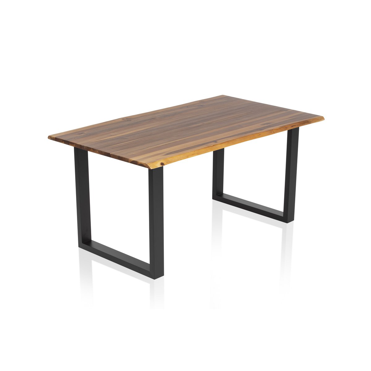 Eettafel acaciahout 160x85x77 cm boomrand