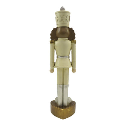 Notenkraker beeld 24 cm beige bruin kunststof