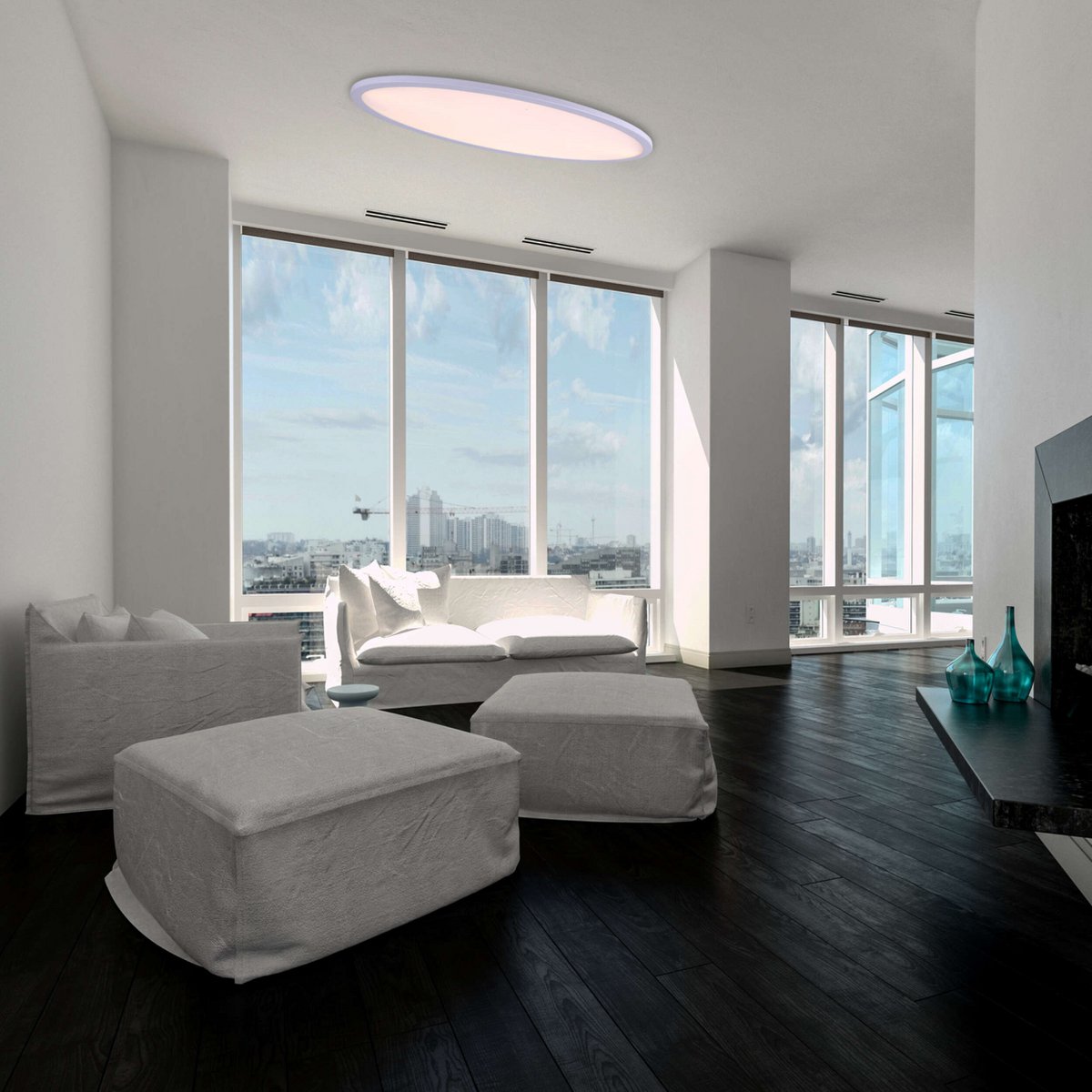 LED Plafondlamp Sorrent Ovaal 60x30 cm Modern Design