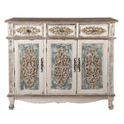 Sideboard White Brown, Wood 126x40x112 cm