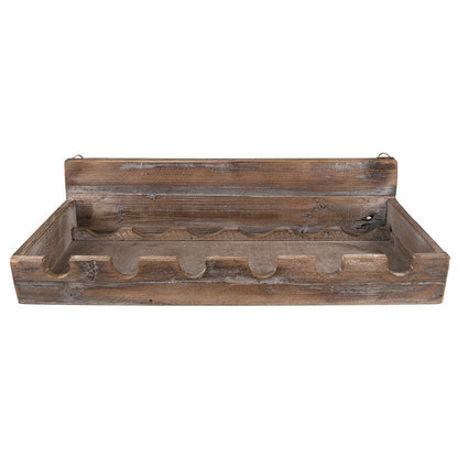 Wijnrek 57x28x14 cm hout bruin wandmontage