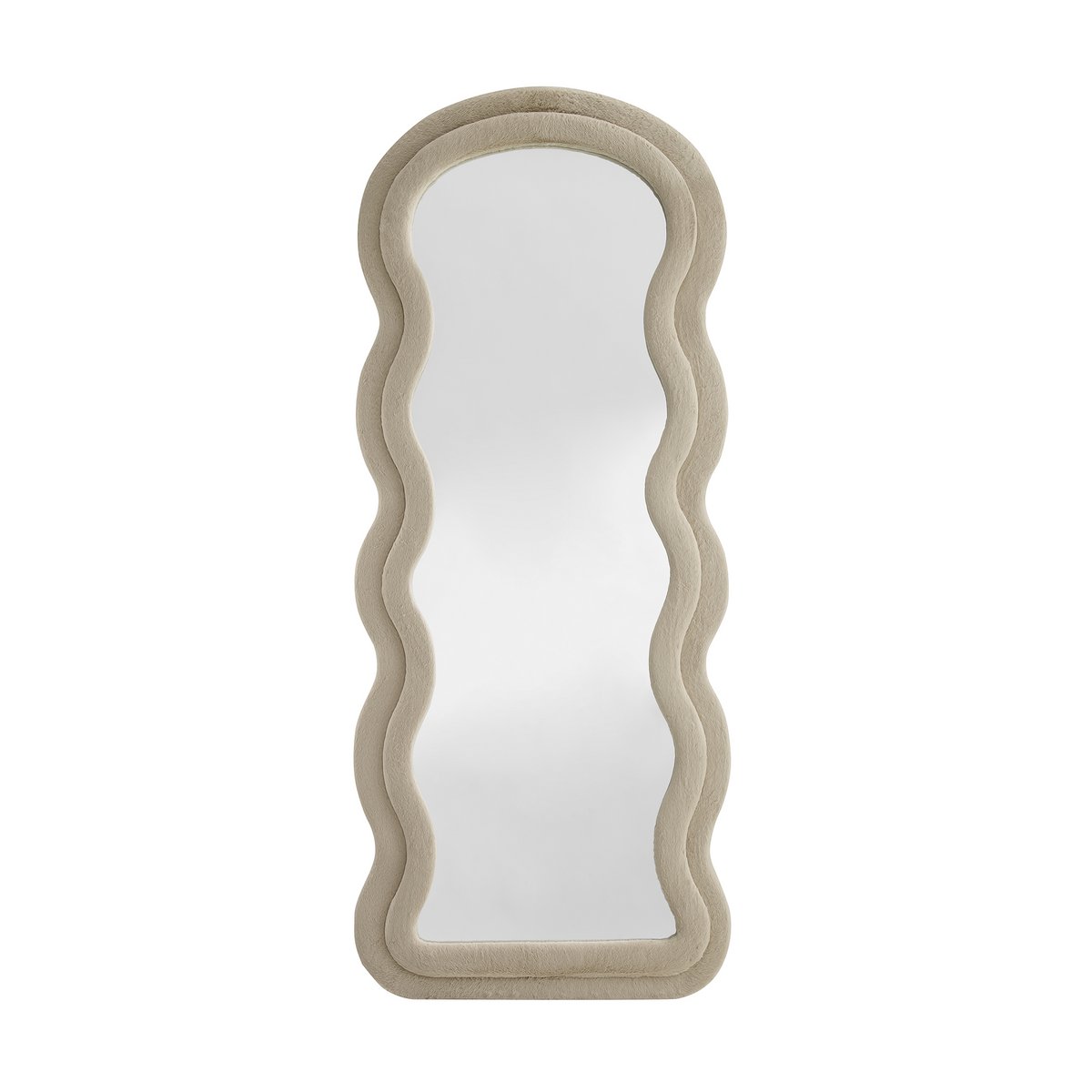 Mirror imitation fur champagne 70x170 cm