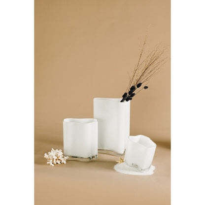 Vaas 13 cm glas wit
