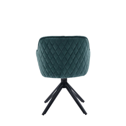 Fauteuil met honingraatquilt groen