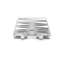 Backgammon Mini Case White Silver Acrylic Play Set 25x20x5 cm