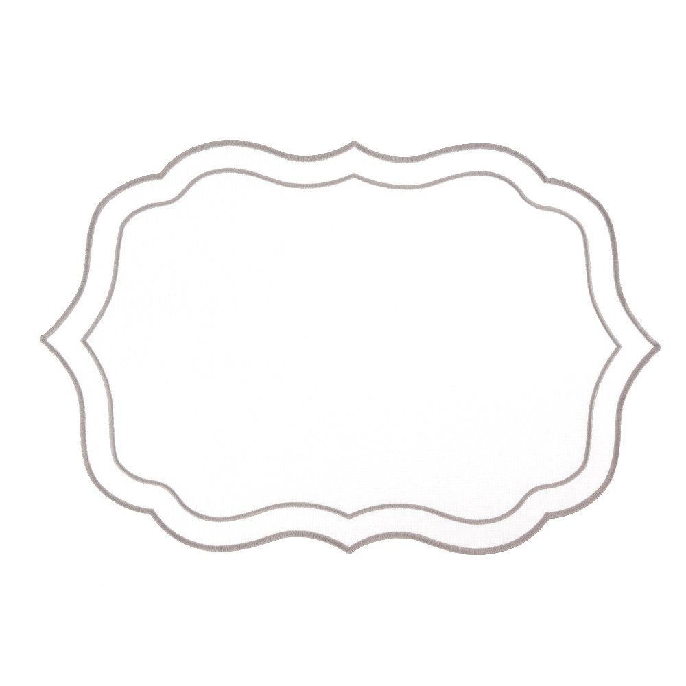 Onderplaat 44x29x1 cm polyesther wit zilver